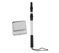 outdoorm Pelle à crottes de poulet antiadhésive en acier inoxydable extensible à long manche, pelle de tamisage, accessoires de poulailler, outils de nettoyage