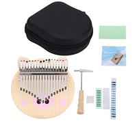 outdoorm Piano à Pouce Instrument de Musique à Doigt Portable avec Conception de Cochon Rose en Bois d'érable M-5