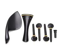 outdoorm Pièces de Violon Bouton d'extrémité en ébène Chevilles de réglage Mentonnière Cordier Accessoires de Remplacement pour 4/4