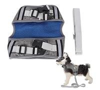 Outdoorm Polyester Respirant Maille Gilet Style Animal de Compagnie Sangle de Poitrine Harnais tirant Traction Laisse Corde pour Chiens Chats (L)