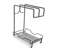 outdoorm Porte-Serviettes de comptoir de Cuisine, Plateau de Drainage Amovible en Fer métallique, Gain de Place, Organisateur d'évier de Cuisine avec Support de séchage de Serviettes