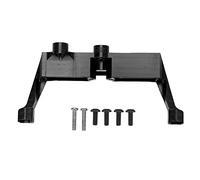 Outdoorm - support de montage de servo de verrouillage différentiel, support de servo de direction RC en alliage d'aluminium et vis pour voiture 1/10 RC (Noire)