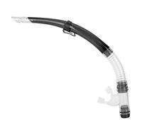 outdoorm Tube respiratoire de plongée en apnée Professionnel équipement de Natation de plongée Semi-Sec (Noir Transparent)