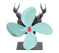 outdoorm Ventilateur de cheminée style Noël 4 pales ventilateur de radiateur thermodynamique en métal à moteur unique