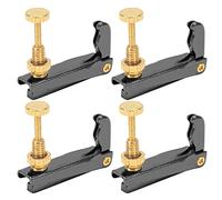 outdoorm Violon Fine Accordeurs 4Pcs 3/4 - 4/4 Violoncelle Outil de Corde Remplacement Instrument Accessoires pour Instrument à Cordes (Noir)