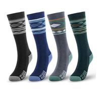 OutdoorMaster Chaussettes de ski en laine mérinos pour homme et femme, chaussettes thermiques d'hiver unisexes pour snowboard par temps froid