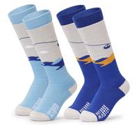 OutdoorMaster Chaussettes de ski pour enfants, design mollet, chaussettes thermiques chaudes pour garçons et filles
