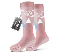 OutdoorMaster Chaussettes de Ski Pour Enfants - Mélange de Laine Mérinos, Conception OTC avec Manchette Antidérapante