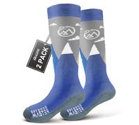 OutdoorMaster Chaussettes de Ski Pour Enfants - Mélange de Laine Mérinos, Conception OTC avec Manchette Antidérapante