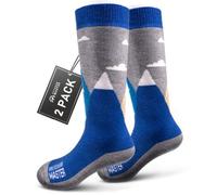 OutdoorMaster Chaussettes de Ski Pour Enfants - Mélange de Laine Mérinos, Conception OTC avec Manchette Antidérapante