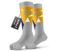 OutdoorMaster Chaussettes de Ski Pour Enfants - Mélange de Laine Mérinos, Conception OTC avec Manchette Antidérapante
