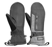 OutdoorMaster Gants de ski pour homme et femme - Thinsulate 3M - Imperméables - Gants de neige chauds - Coupe-vent - Avec double poche