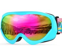 OutdoorMaster Lunettes de ski pour enfants - lunettes de ski pour garçons et filles 100% UV compatibles avec casque