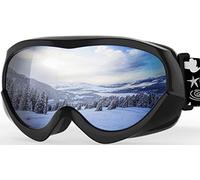 OutdoorMaster Lunettes de ski pour enfants - lunettes de ski pour garçons et filles 100% UV compatibles avec casque