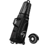 OutdoorMaster Sac de voyage semi-rigide avec roulettes pour clubs de golf - Gris/noir