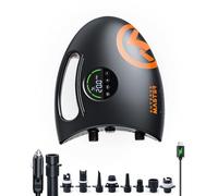 OutdoorMaster Shark 2S Pompe à air électrique rechargeable haute pression 88,8 Wh 20 PSI - Arrêt automatique et dégonflage, entrée 12 V CC et type C, pour planches à pagaie gonflables, bateaux