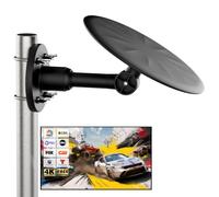 Outdoorr Antenne d'extérieur omnidirectionnelle pour Smart TV, amplificateur de signal intégré, antenne TV extérieure longue portée, compatible avec tous les téléviseurs, prend en charge 4K 1080P HD