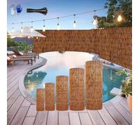 OutdoorRoll Clôture de jardin naturelle 100-180 cm Hauteur 160 x 850 cm Taille idéale pour jardin, patio et terrasse - Panneau d'intimité