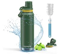 OUTDOUSE PRO Bouteille isotherme Thermos en acier inoxydable - 532ml, 710ml, 946ml, intérieur vitrifié en céramique Bouteille étanche pour le sport en plein air,Vert(946ml)