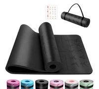 OUTDOUSE Tapis de Yoga,Tapis de Sport, Antidérapant,pour la Gymnastique,Pilates,Yoga,Maison,Voyage,Tapis de Gymnastique avec sangles de rangement,183x61x0.6cm