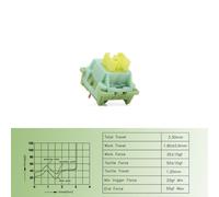 Outemu-Commutateur silencieux citron V2,commutateurs lubrifiés pour clavier mécanique,axe mia 5 broches,échange à chaud,commutateurs MX bricolage - Type [Lemon Switch V2]-90PCS