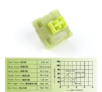 OUTEMU-Interrupteurs Silencieux Peach V3,Mise à Jour Lubrifiée,Clavier Mécanique,Tactile Linéaire,5 Broches,Échange à Chaud,DIY - Type [Silent Lemon V3]-90PCS #B
