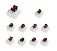 OUTEMU Lot de 10 commutateurs tactiles/RVB/anti-poussière pour clavier de jeu mécanique - Compatible avec les commutateurs Cherry MX Marron