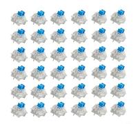 Outemu Lot de 36 commutateurs tactiles à 3 broches pour clavier mécanique compatible MX 50 millions de frappes pour jeu et saisie avec outil d'extraction de touches (bleu)