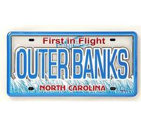 Outer Banks Aimant double couche en MDF pour plaque d'immatriculation Caroline du Nord