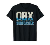 Outer Banks Bar Raye Surfcaster OBX Peche Au Surfcasting T-Shirt