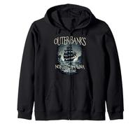 Outer Banks North Carolina Since 1587 Vintage Storm Ship Sweat à Capuche