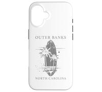 Outer Banks North Carolina Surf Planche de Surf Vintage Coque pour iPhone 16