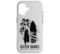 Outer Banks North Carolina Surf Planche de Surf Vintage Coque pour iPhone 16