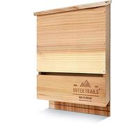 Outer Trails Bat House Habitat pour chauve-souris d'extérieur en bois de cèdre naturel, 3 chambres