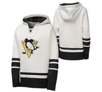 Outerstuff Ageless Refreshed NHL_Junior Sweat à capuche, Blanc et noir, Pittsburgh Png., 14-16 Jahre
