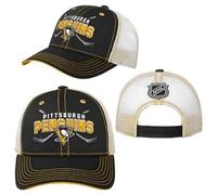 Outerstuff Lockup Casquette réglable en maille filet NHL Junior, Noir, jaune et blanc, Pittsburgh Png., taille unique
