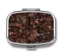 Outfitter Tuff - Petit pilulier en métal avec deux compartiments - Motif camouflage