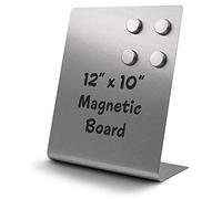 OutFormal Grand tableau d'affichage magnétique pour tables - Tableau mémo effaçable à sec avec support - Chevalet en métal pour affichage magnétique - Décoration d'intérieur de bureau - 30,5 x 25,4 cm