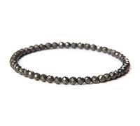 OutFyt Bracelet 7 Chakras, 4Mm Naturel Pierre De Pyrite À Facettes Bracelet Yoga Chakra Guérison Cristal Bracelet Équilibre Bracelet Chanceux Stretch Perlé Bracelets Pour Femmes Hommes