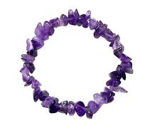 OutFyt Bracelet En Cristal De Pierre Précieuse De Chakra, Bracelet En Pierre Naturelle Pour Femmes Et Hommes, Élasticité Irrégulière, Pierre D'Améthyste, Bracelet De Perles De Yoga, Bracelet Assorti,