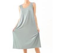 OutFyt Chemises De Nuit pour Femmes en Coton Doux, Longues Déshabillés À Bretelles, Robes De Nuit Amples pour Dames, Vêtements De Détente Doux, Pyjama D'Été Décontracté, Chemise De Nuit De