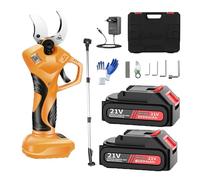 OUTFYT Ciseaux électriques d'élagage sans Fil, Machine électrique avec Tige d'extension Pliable de 6. Pieds, diamètre Coupe 40mm (1. Pouces),Série Professionnelle(Battery with Pole 2)