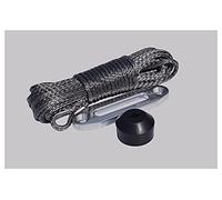 OUTFYT Corde de treuil synthétique Gris 6mm * 15m Ajoutez 4500LBBS Winch Fairlead et Ligne Caoutchouc Goujon à Crochet, câble ATV,Polyvalent