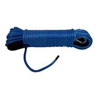 OUTFYT Corde synthétique Bleue de 6mm * 30m Ajoutez 4500lbbs en Aluminium Hors Route, Corde treuil Bateau, câble Remplacement,Polyvalent
