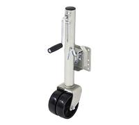 OUTFYT Cric de remorque pivotant Rond à Double Roue Solide 6 Pouces avec Boulon sur la capacité 650KG Jockey Bateau RV pièces Accessoires,Composant de Camping-Car