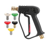 OUTFYT For 4000PSI Haute Pression For Le Nettoyage De Voiture Avec 5 Kit Buse Couleur Pistolet À Eau Connexion Rapide,Haute efficacité(Gun+nozzle)