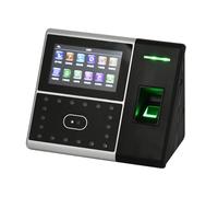 OUTFYT Horloge de pointage, Machine présence, contrôle d'accès par Empreinte Digitale, Horloge, Enregistrement du Temps, 12 V, Noir, sans Papier et économique