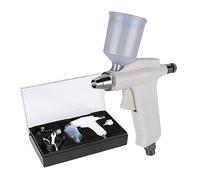 OUTFYT Kit d'aérographe pneumatique à alimentation Portable, Mini pistolet de pulvérisation professionnel for modèles peinture, coloration beauté,Surface polyvalente(Zwart)