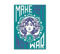 OUTFYT Pop Street Make Art Not War Poster et Prints Esthétique Wall Art Make Art Not War Canvas Painting pour la maison Art Photo Decor 50x70cm Sans Cadre