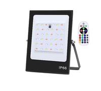 OUTFYT Projecteurs LED, Éclaira LED RGB 50W 100W 200W, Projecteur À Couleur Chanante, Étanche IP66, Éclaira Extérieur, Réflecteur Mural Lampe De Travail Lumineuse (Color : 200W, Size : A)